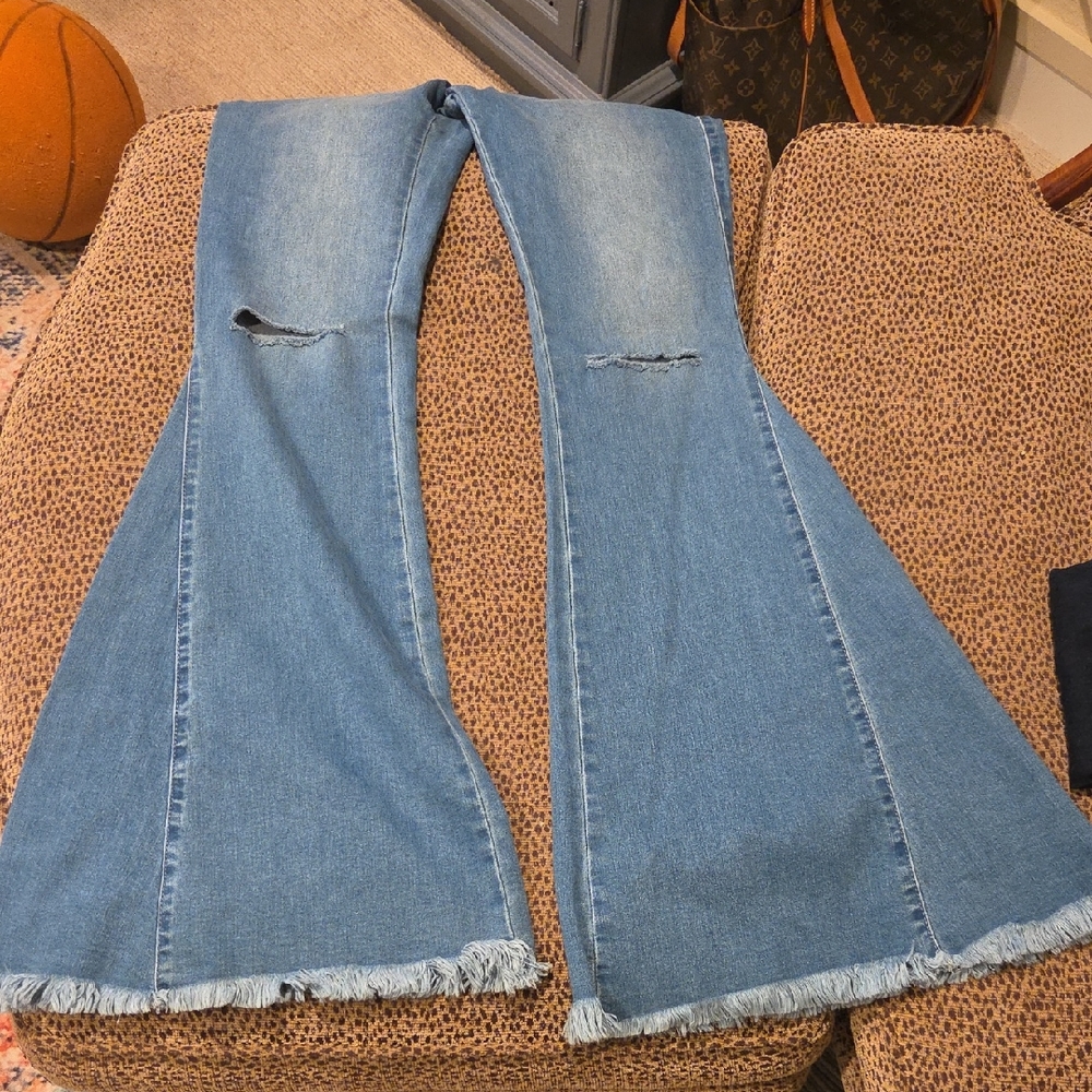 Newbury Kustom Light Blue Flare Jeans